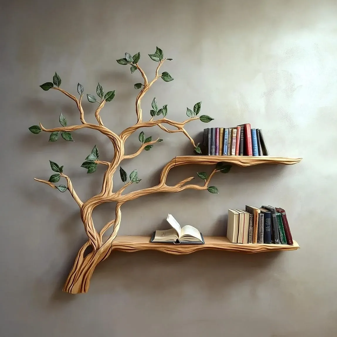 Mini Floating Bookshelf – Solid Wood Wall Book Rack