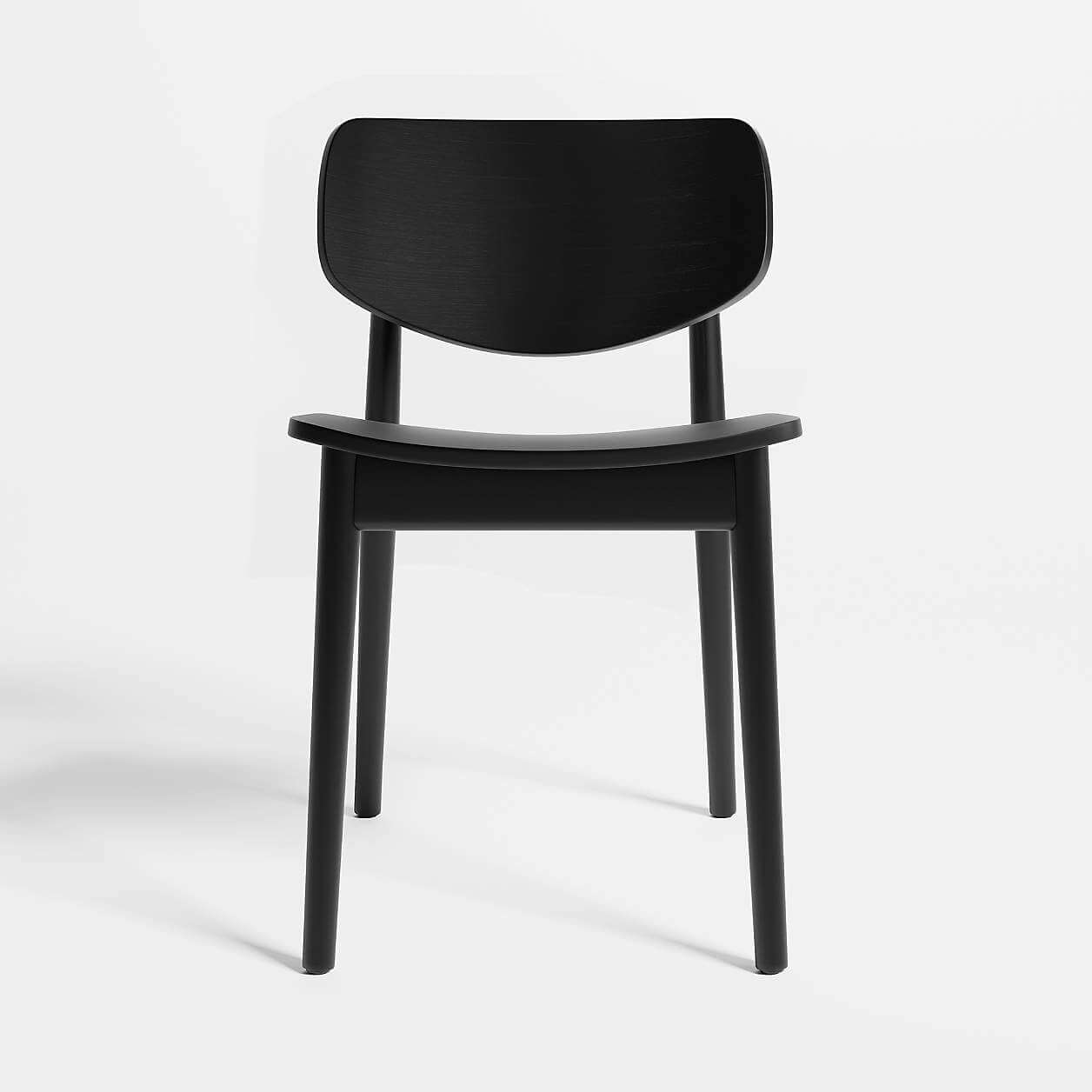 Paolo Black Wood Dining Chair – Sleek Tapered Legs