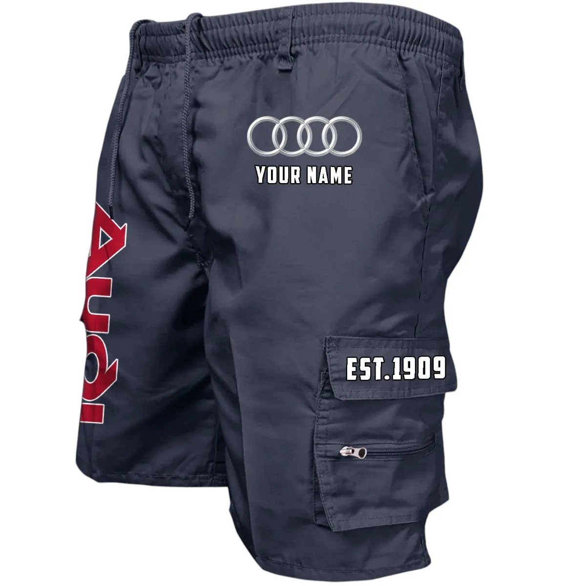 Prestige Car Workwear Casual Shorts, Streetwear Garage Pocket Shorts CAR455 - Navy