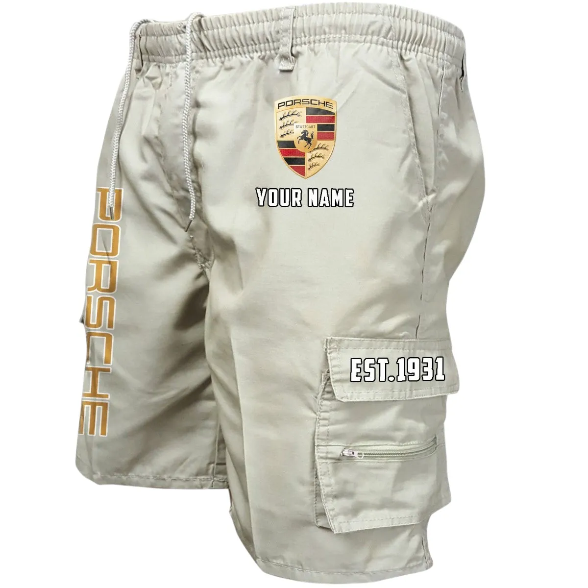 Sports Car Workwear Casual Shorts, Rider Lifestyle Pocket Shorts CAR455 - Off-White
