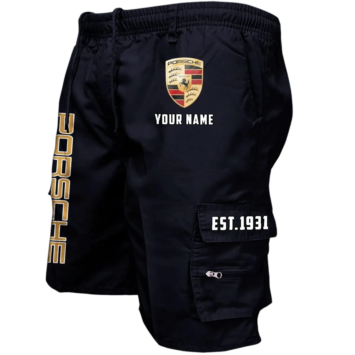 Performance Car Workwear Casual Shorts, Durable Utility Men's Shorts CAR455 - Black