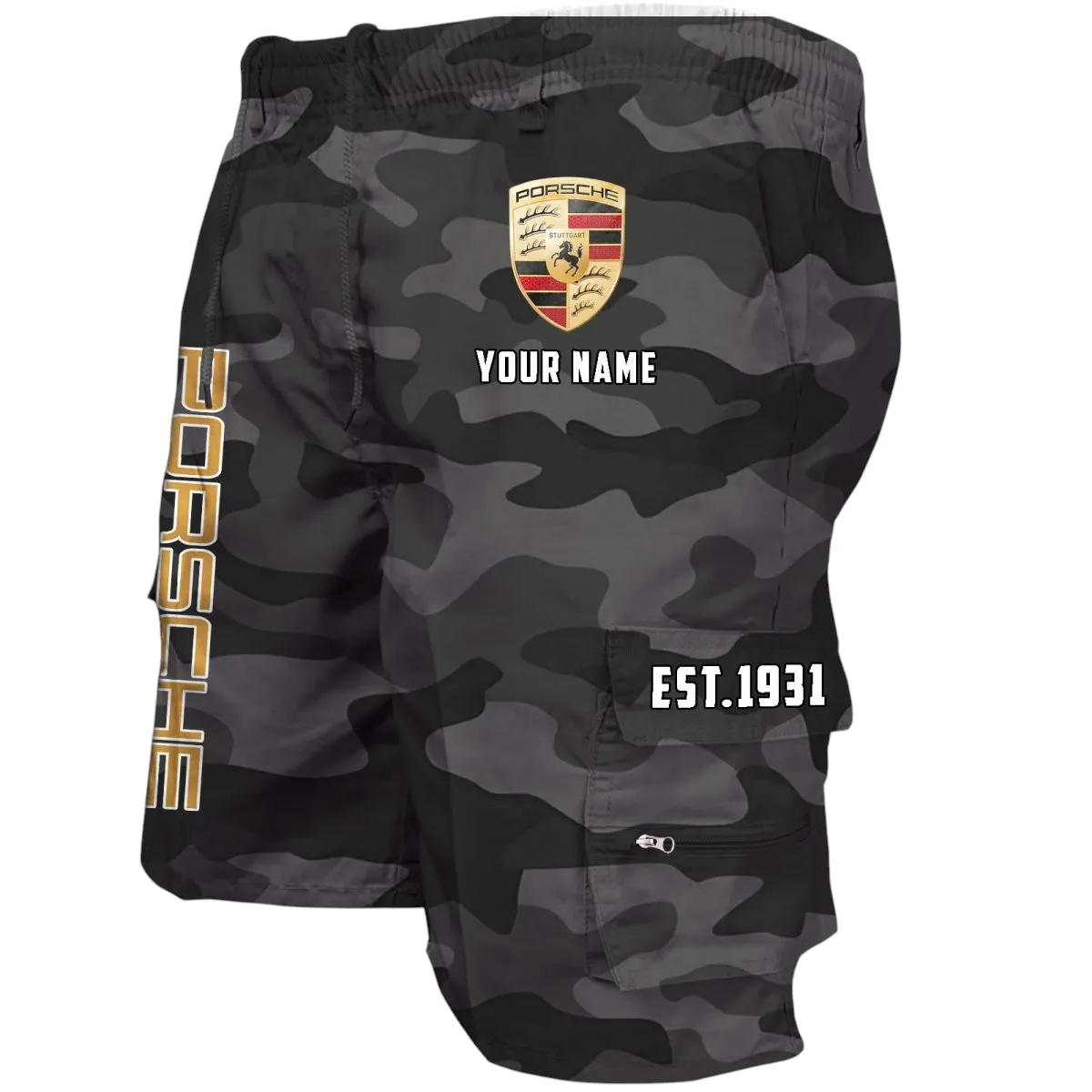 Track Day Machine Workwear Casual Shorts, Rider's Everyday Workwear Shorts CAR455 - Grey Camouflage