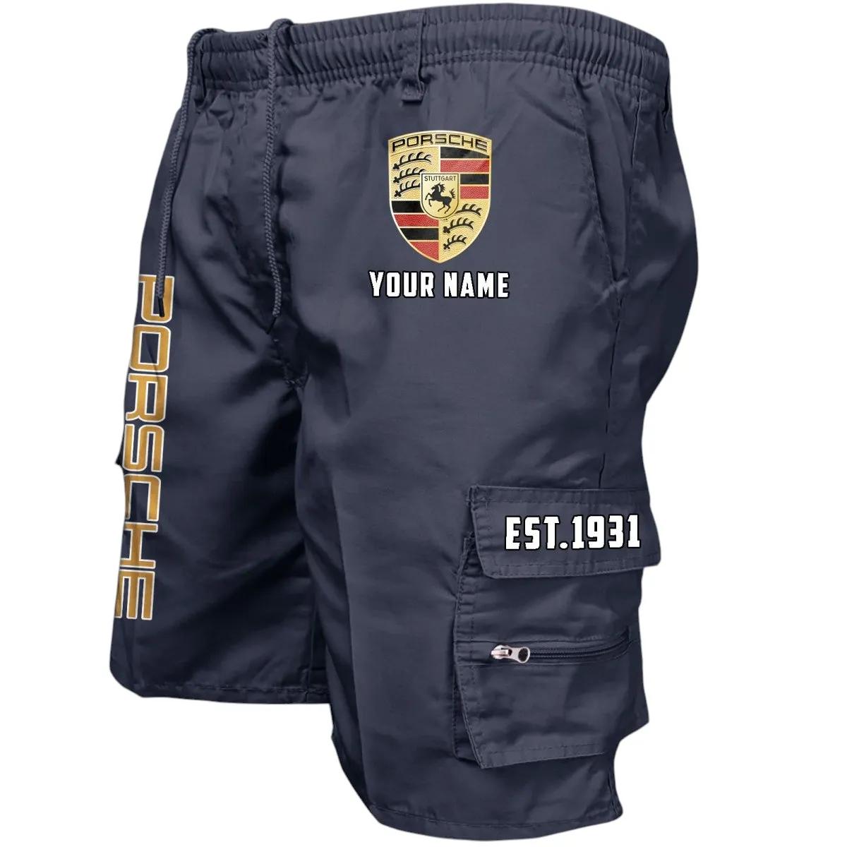 Exotic Coupe Workwear Casual Shorts, Street-Strong Casual Shorts CAR455 - Navy