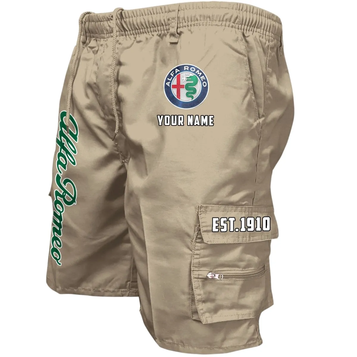 Racing Heritage Workwear Casual Shorts, Durable Garage Life Shorts CAR455 - Khaki