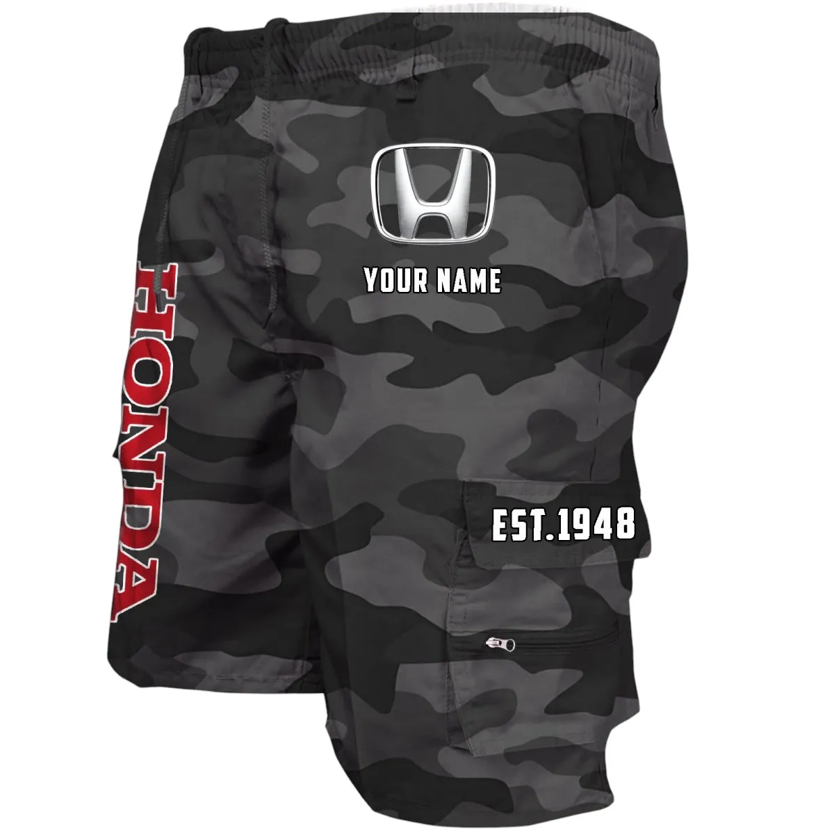 SUV Workwear Casual Shorts, Tough Shorts for Riders CAR455 - Grey Camouflage