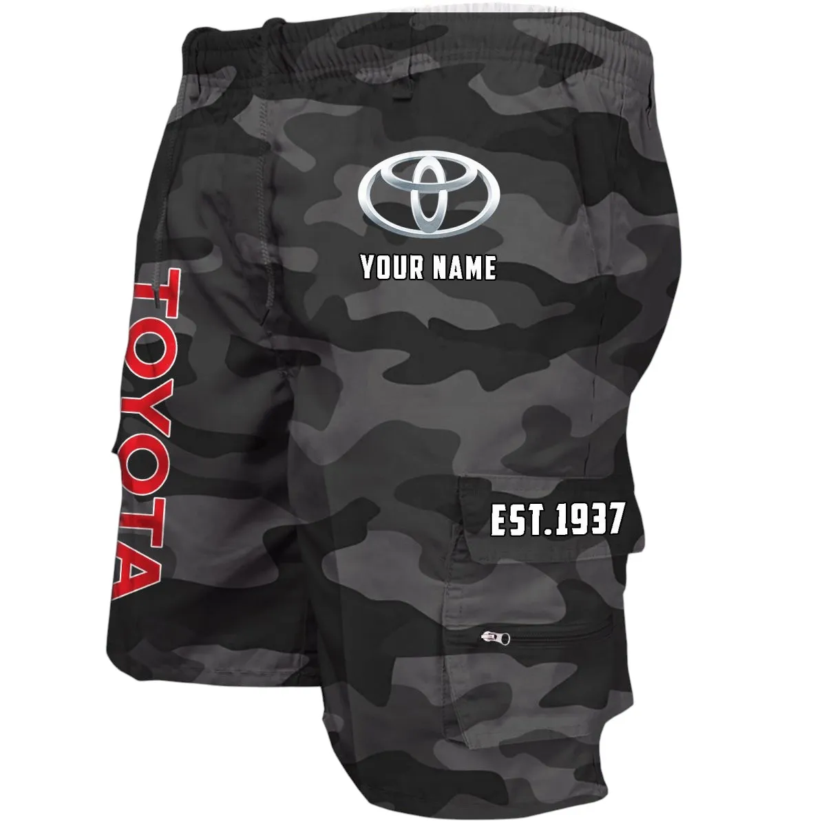 Hybrid Vehicle Workwear Casual Shorts, Workwear Built for Riders CAR455 - Grey Camouflage