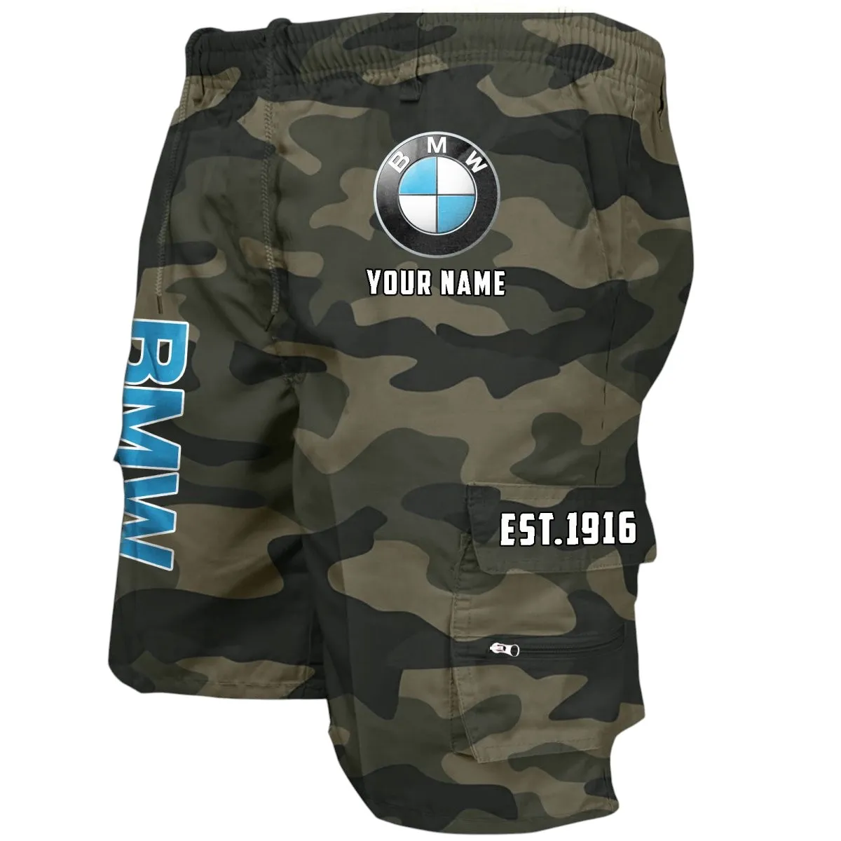 Business Car Workwear Casual Shorts, Built Tough Casual Shorts CAR455 - Green Camouflage
