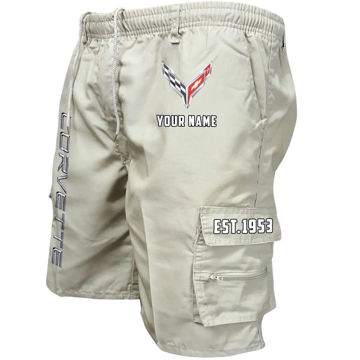 Classic Speedster Workwear Casual Shorts, Durable Garage Life Shorts CAR455 - Off-White