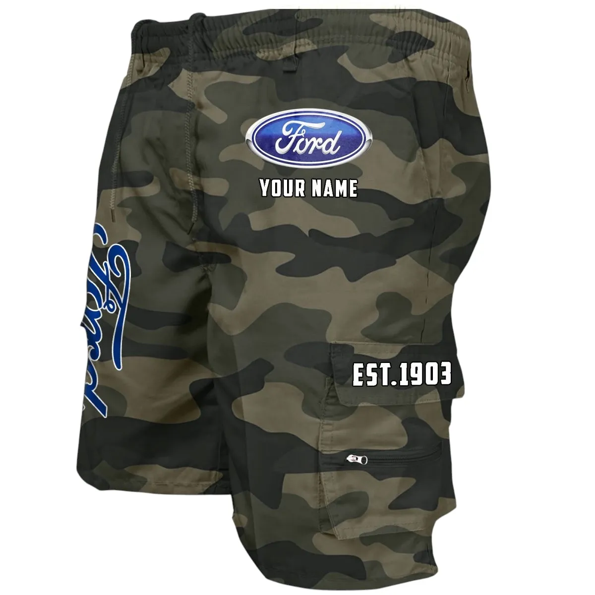Pickup Legend Workwear Casual Shorts, Street-Strong Casual Shorts CAR455 - Green Camouflage