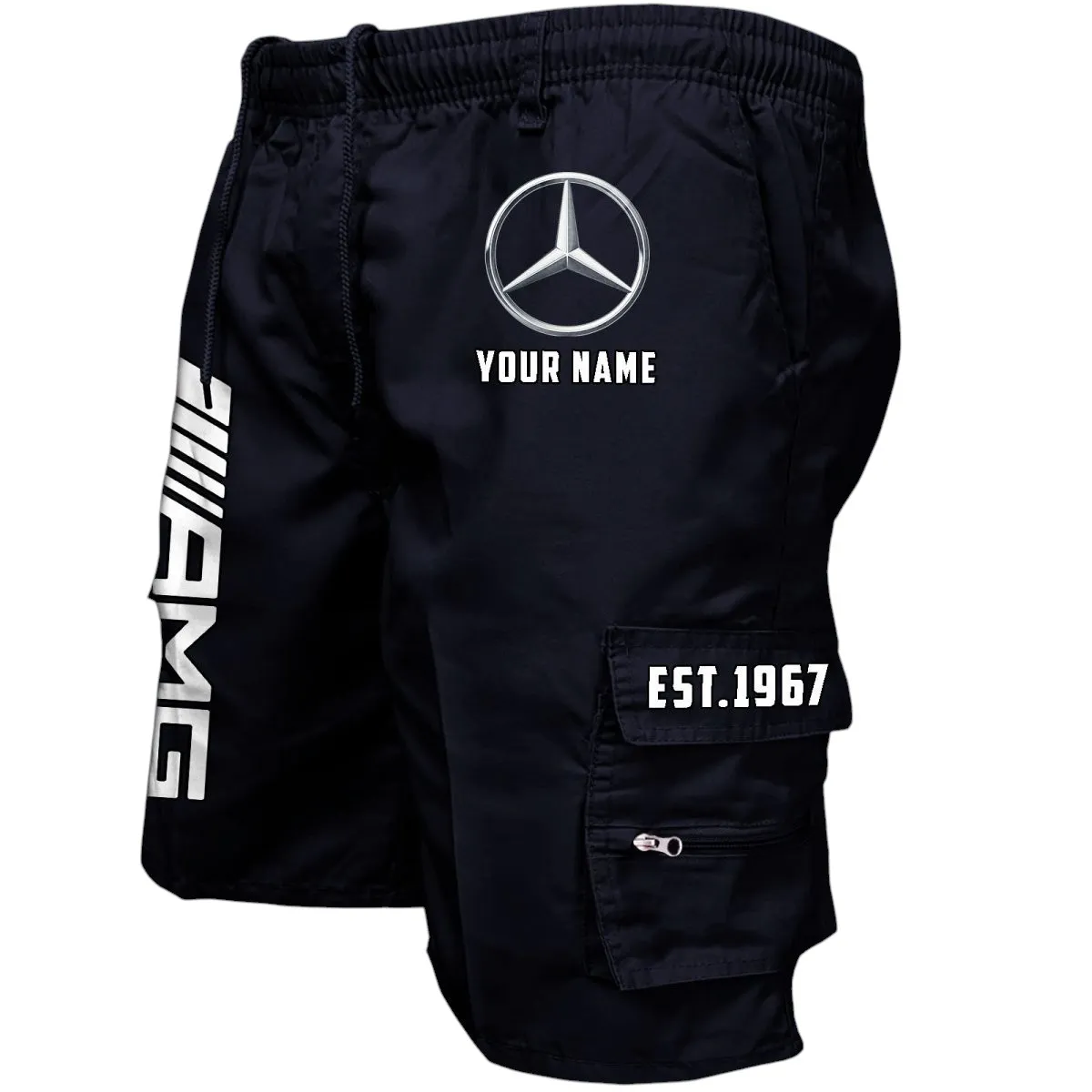 Performance Luxury Car Workwear Casual Shorts, Built Tough Casual Shorts CAR455 - Black