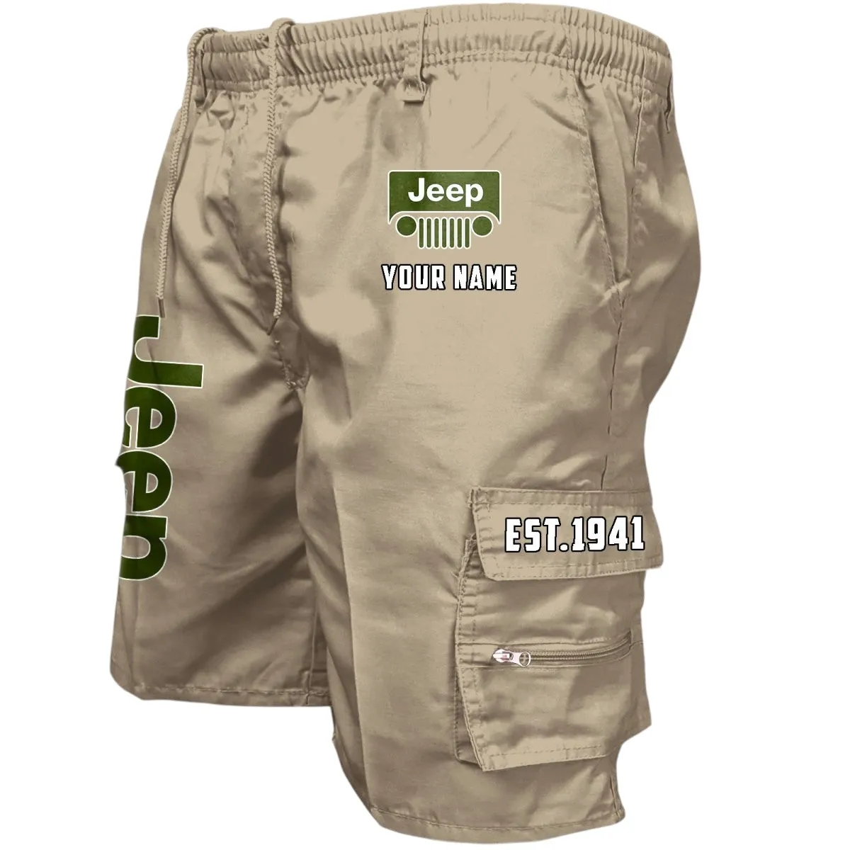 Adventure Utility Vehicle Workwear Casual Shorts, Durable Garage Life Shorts CAR455 - Khaki