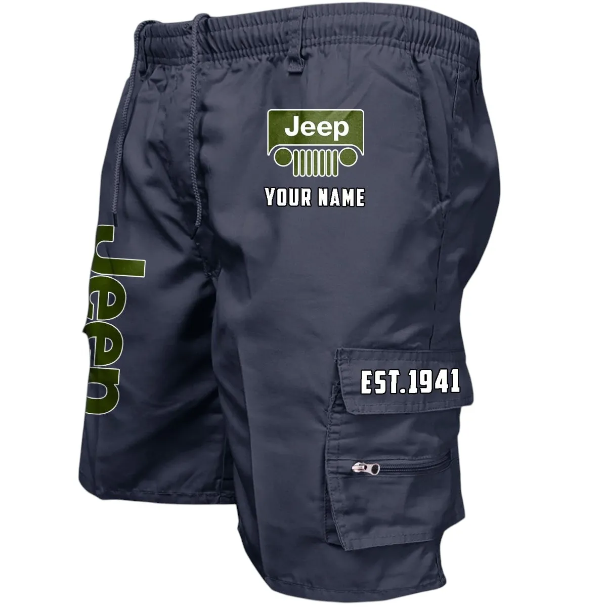 Adventure Utility Vehicle Workwear Casual Shorts, Rugged Workwear Pocket Shorts CAR455 - Navy