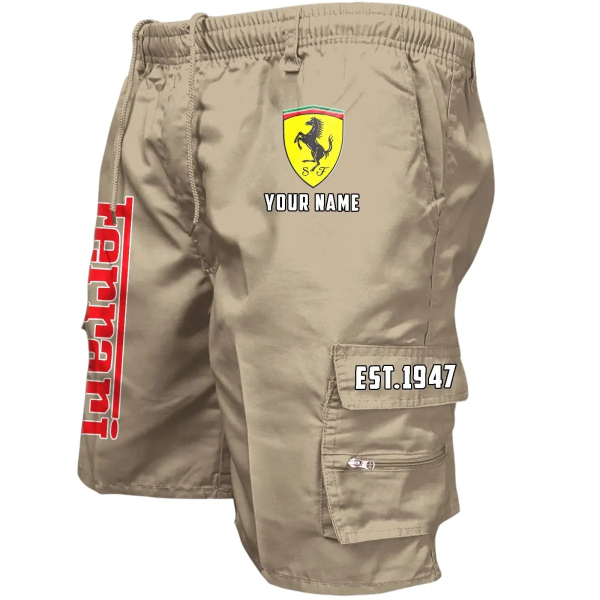 Precision Engineered Car Workwear Casual Shorts, Durable Garage Life Shorts CAR455 - Khaki