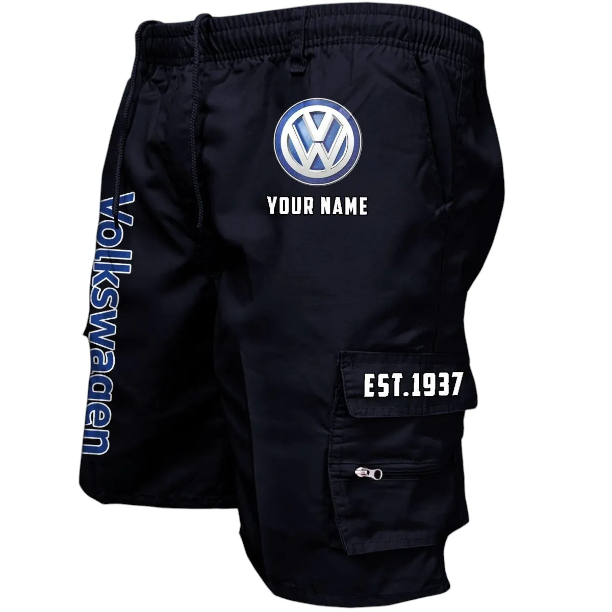 Compact Vehicle Workwear Casual Shorts, Everyday Car Culture Shorts CAR455 - Black