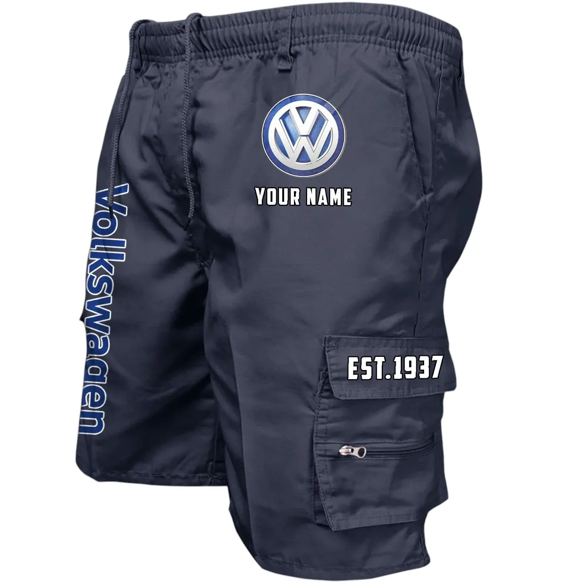 Compact Vehicle Workwear Casual Shorts, Gearhead Lifestyle Utility Shorts CAR455 - Navy