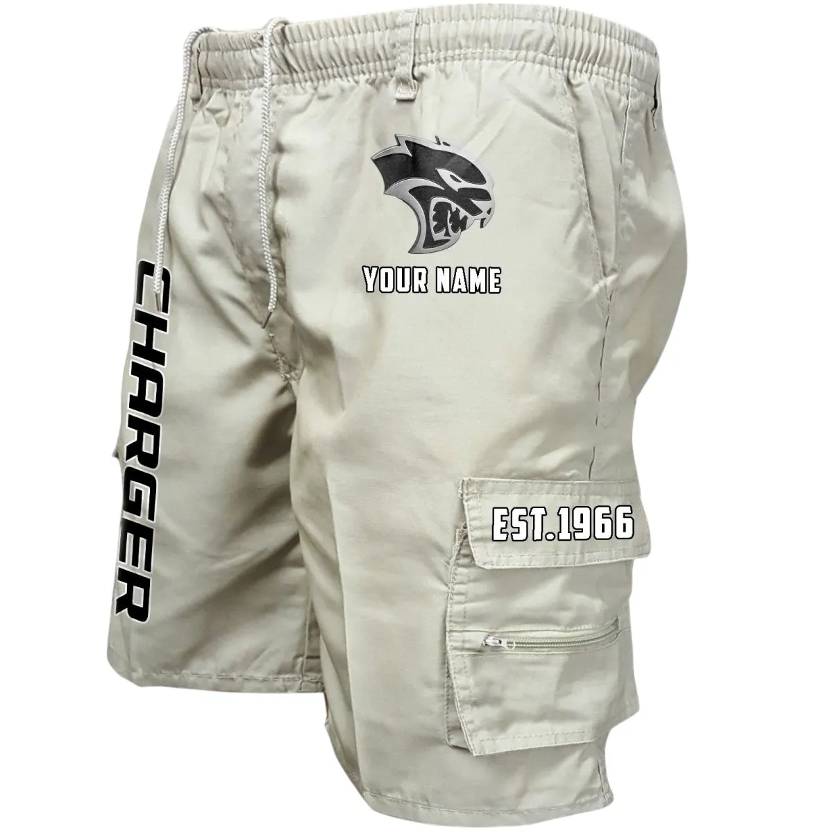 Drag-Ready Car Workwear Casual Shorts, Durable Rider Utility Shorts CAR455 - Off-White