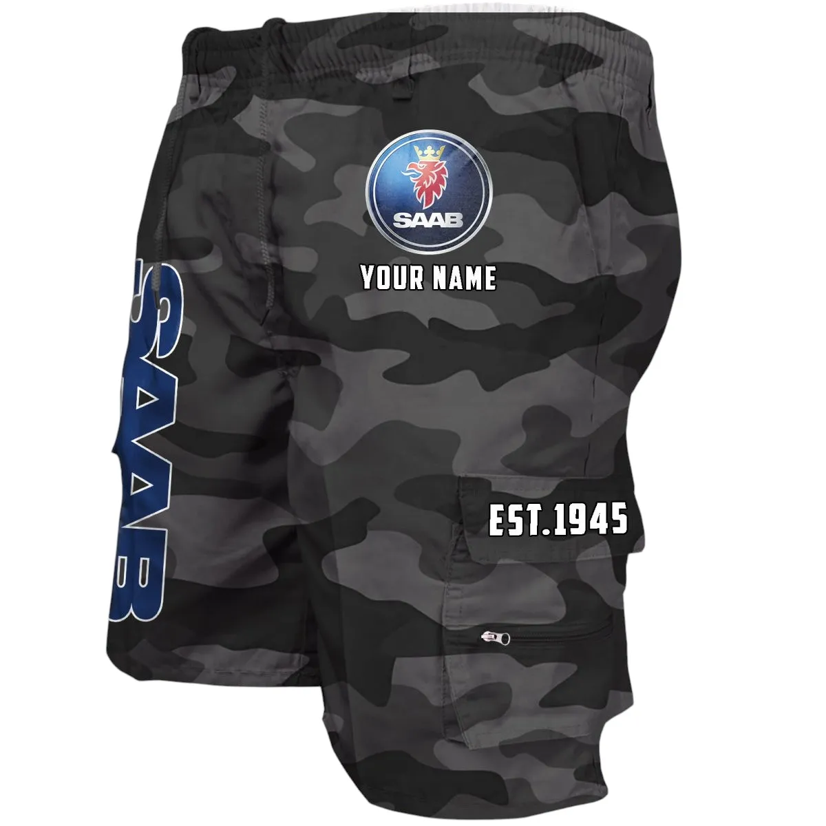 Urban Vehicle Workwear Casual Shorts, Road Warrior Pocket Shorts CAR455 - Grey Camouflage
