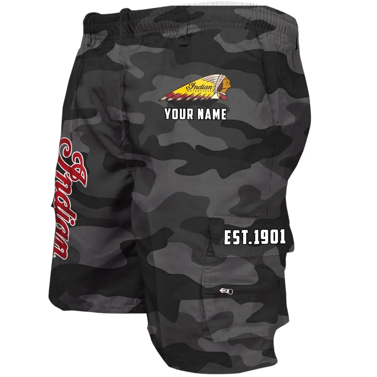 Classic Cruiser Workwear Casual Shorts, Built Tough Casual Shorts CAR455 - Grey Camouflage