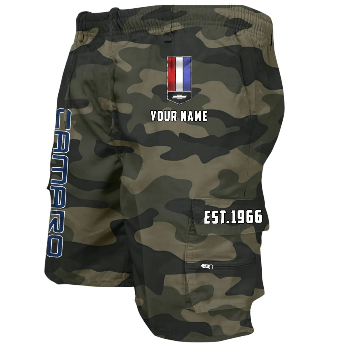 Classic Sports Coupe Workwear Casual Shorts, Street-Strong Casual Shorts CAR455 - Green Camouflage