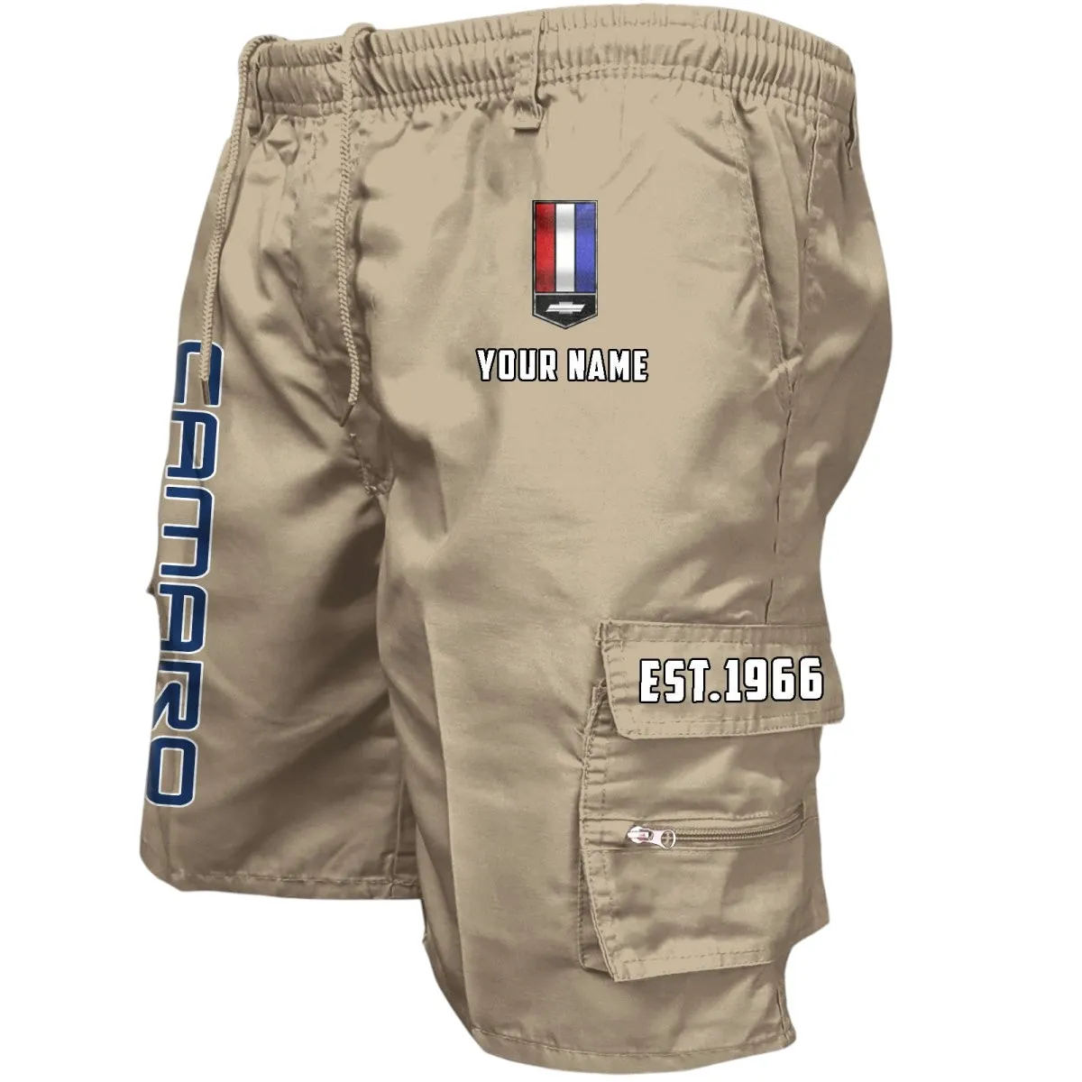 American Pony Car Workwear Casual Shorts, Road Warrior Pocket Shorts CAR455 - Khaki