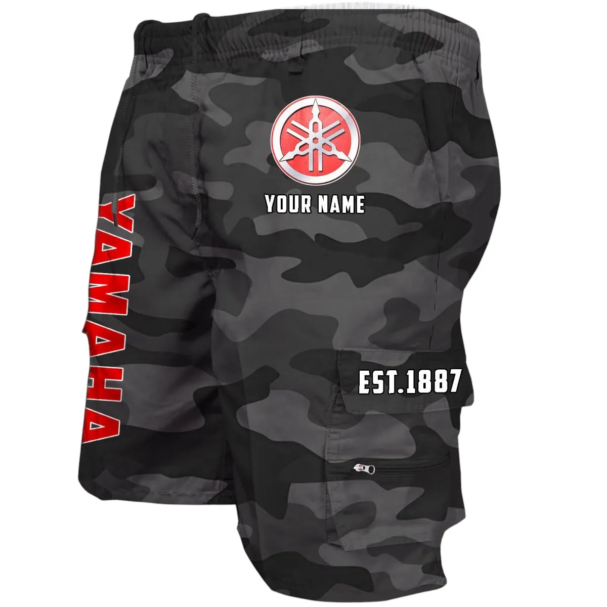 Performance Bike Workwear Casual Shorts, Tough Shorts for Riders CAR455 - Grey Camouflage