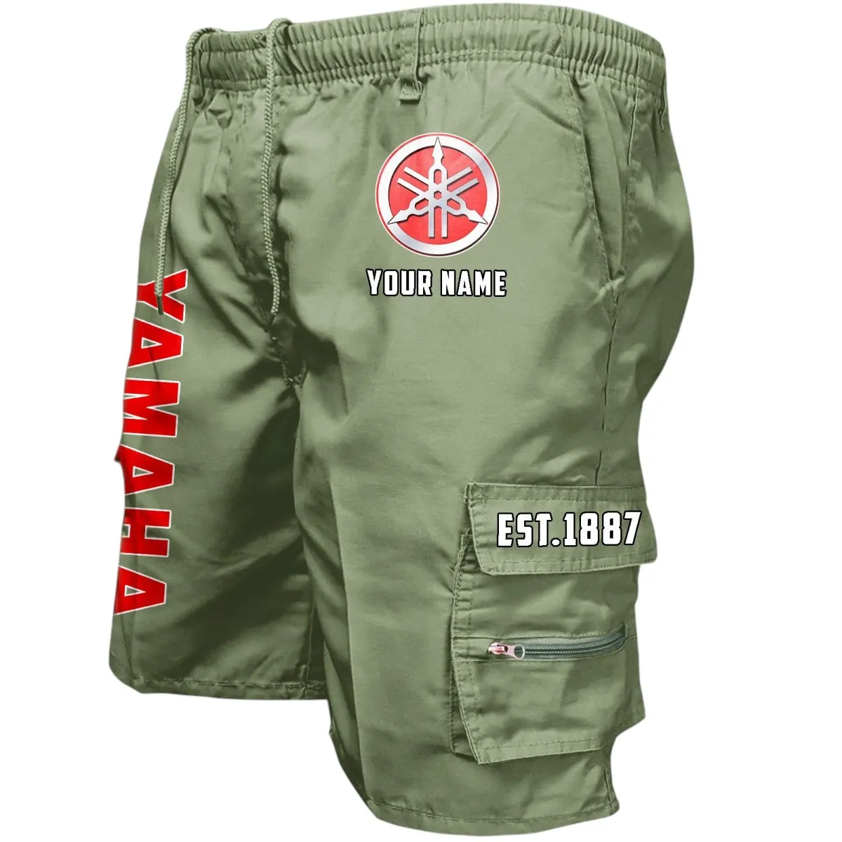 Off-Road Bike Workwear Casual Shorts, Open Road Casual Shorts CAR455 - Military Green
