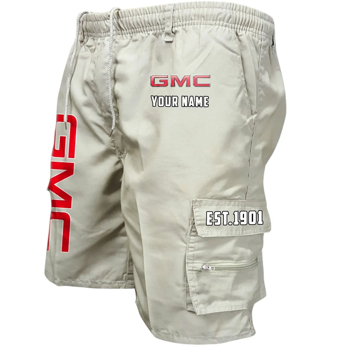 American Work Truck Workwear Casual Shorts, Rugged Workwear Pocket Shorts CAR455 - Off-White