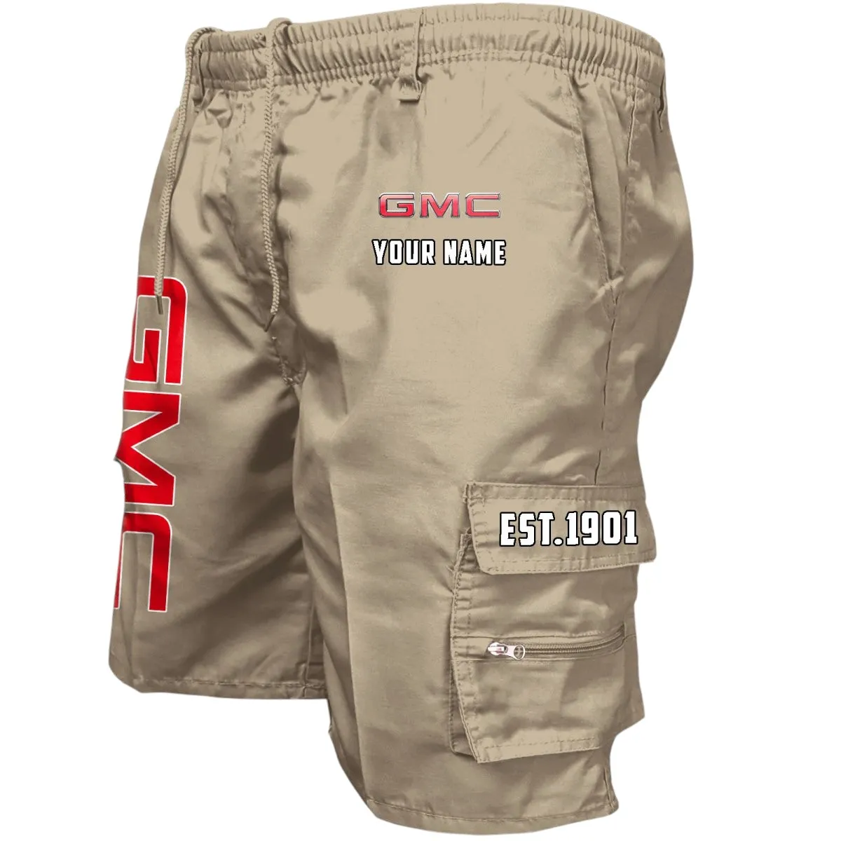 Power Pickup Workwear Casual Shorts, Workwear Built for Riders CAR455 - Khaki