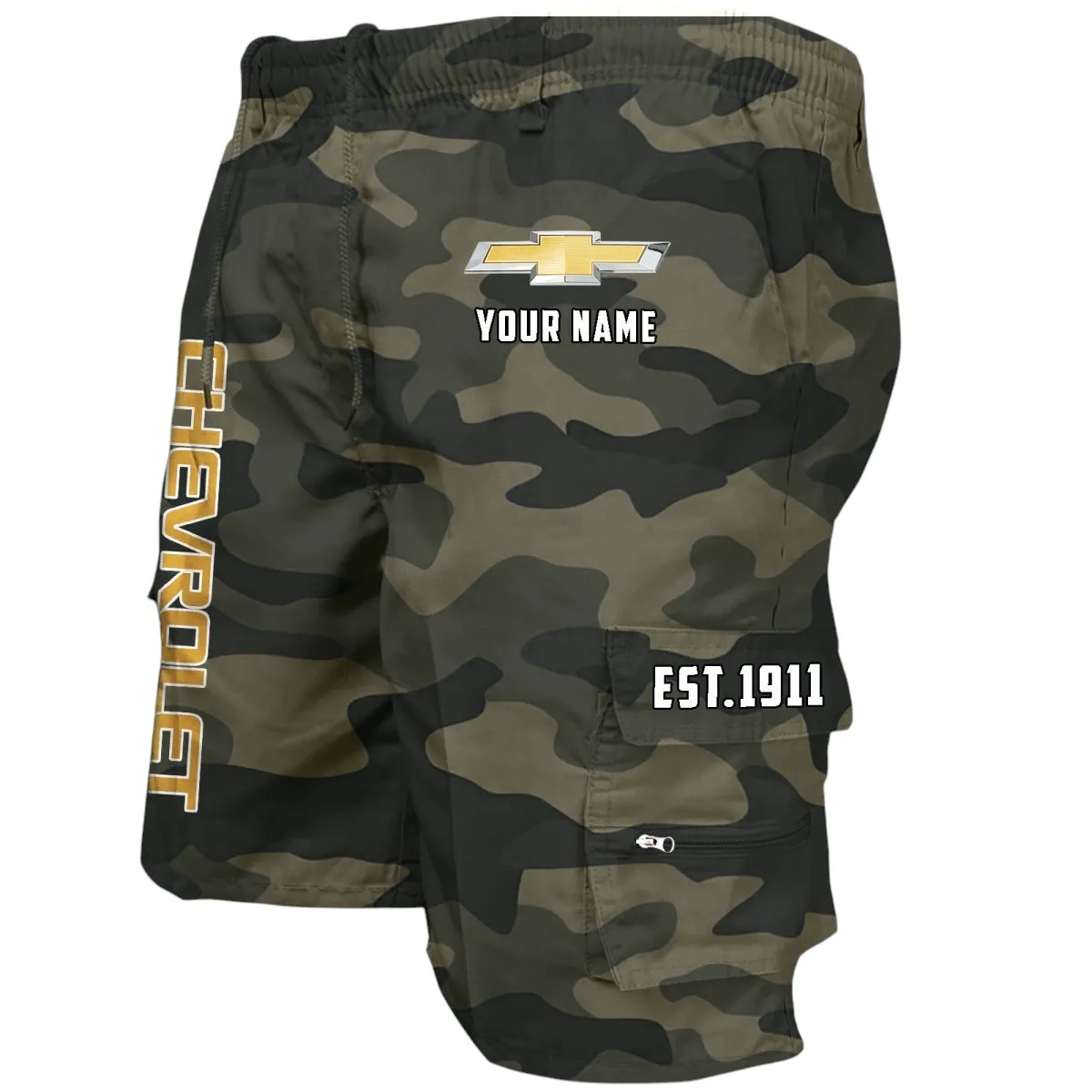 Practical Hatchback Workwear Casual Shorts, Open Road Utility Shorts CAR455 - Green Camouflage