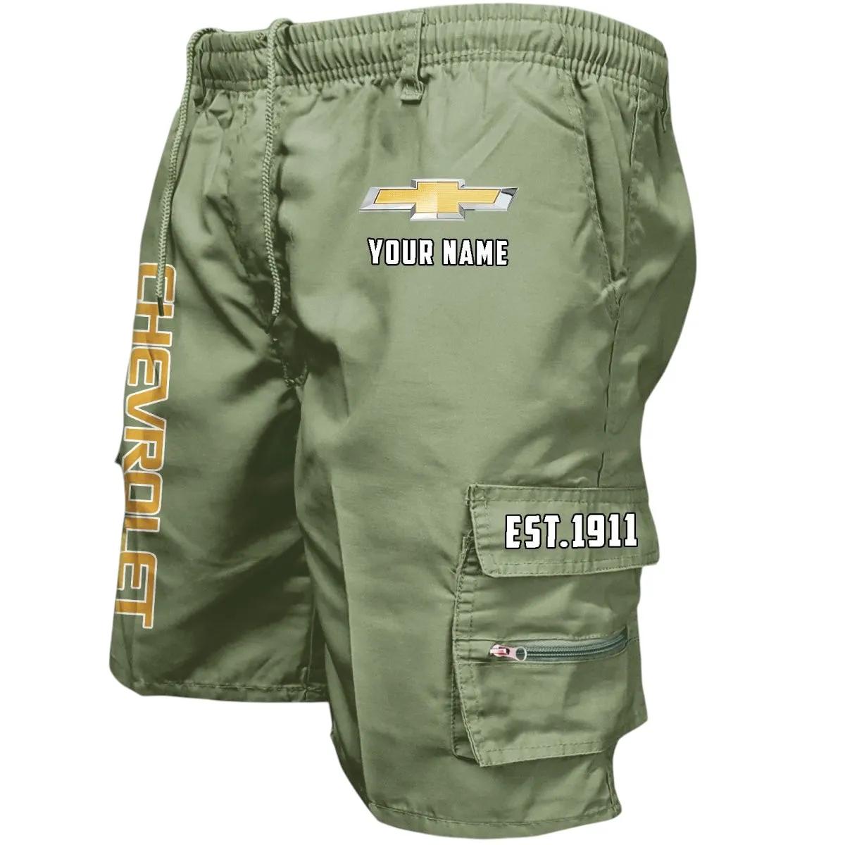 Modern Crossover Workwear Casual Shorts, Road-Ready Shorts for Gearheads CAR455 - Military Green