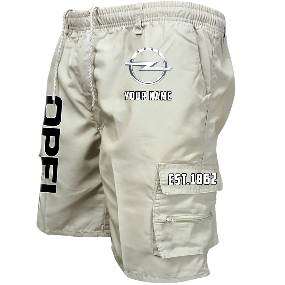 Mid-Size Auto Workwear Casual Shorts, Everyday Car Culture Shorts CAR455 - Off-White