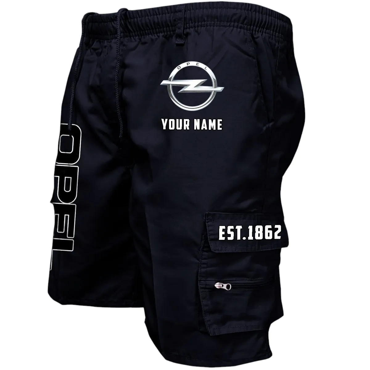 Urban Car Workwear Casual Shorts, Automotive Lifestyle Utility Shorts CAR455 - Black