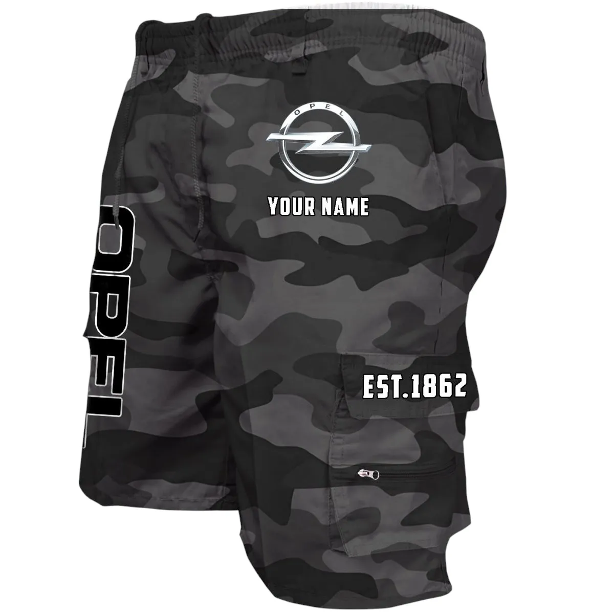 Urban Car Workwear Casual Shorts, Durable Rider Utility Shorts CAR455 - Grey Camouflage