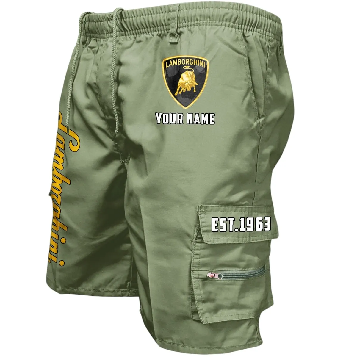 Supercar Workwear Casual Shorts, Built Tough Casual Shorts CAR455 - Military Green