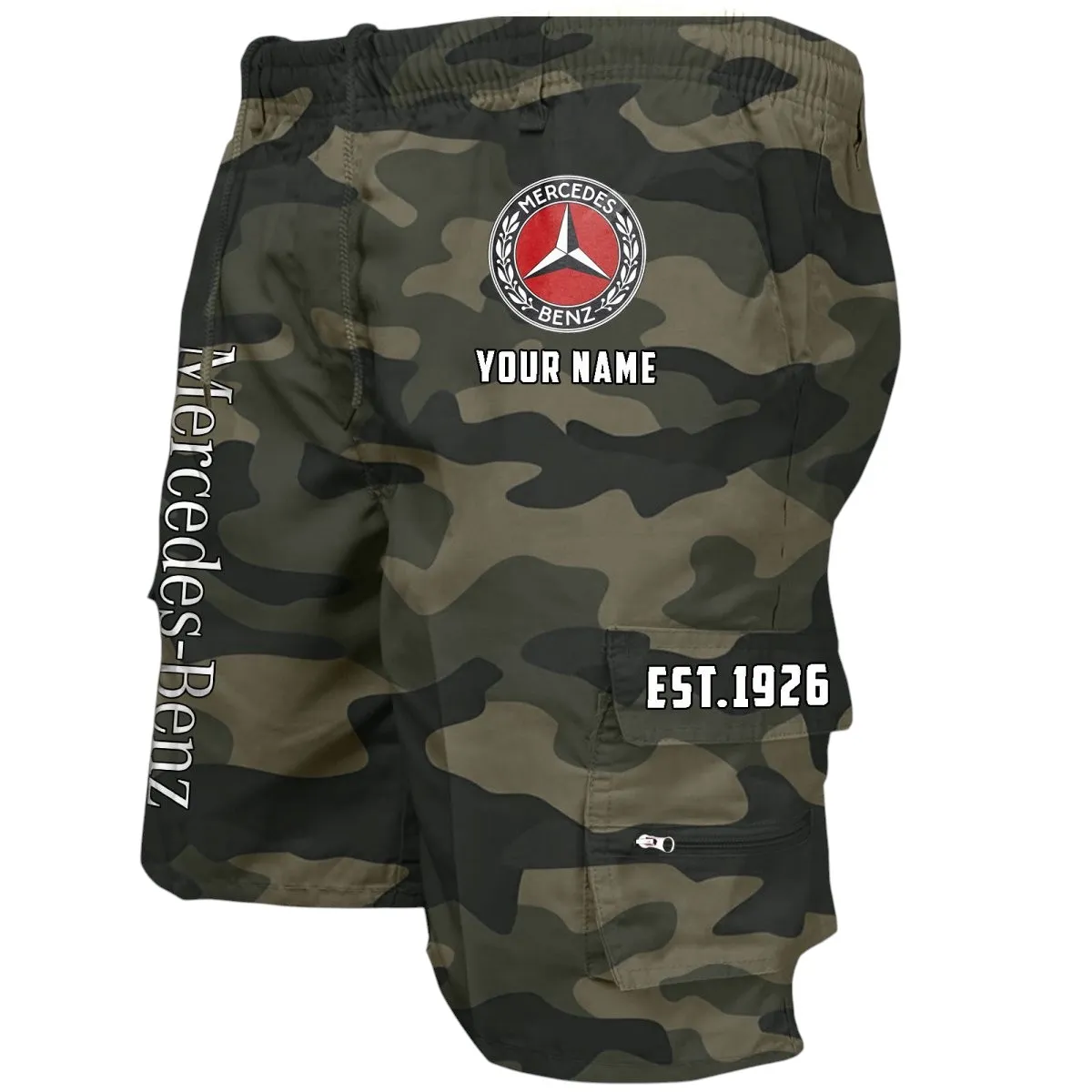 Business-Class Auto Workwear Casual Shorts, Rugged Gearhead Workwear Shorts CAR455 - Green Camouflage