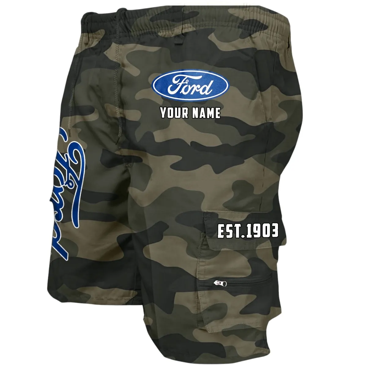 American Classic Workwear Casual Shorts, Rider's Everyday Workwear Shorts CAR455 - Green Camouflage