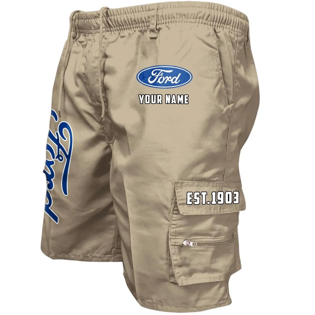 Muscle Car Workwear Casual Shorts, Street-Strong Casual Shorts CAR455 - Khaki