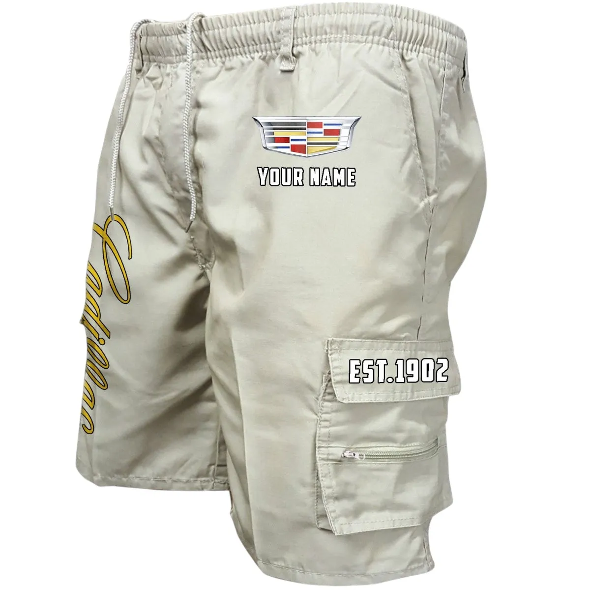 High-End Comfort Sedan Workwear Casual Shorts, Rugged Men's Utility Shorts CAR455 - Off-White