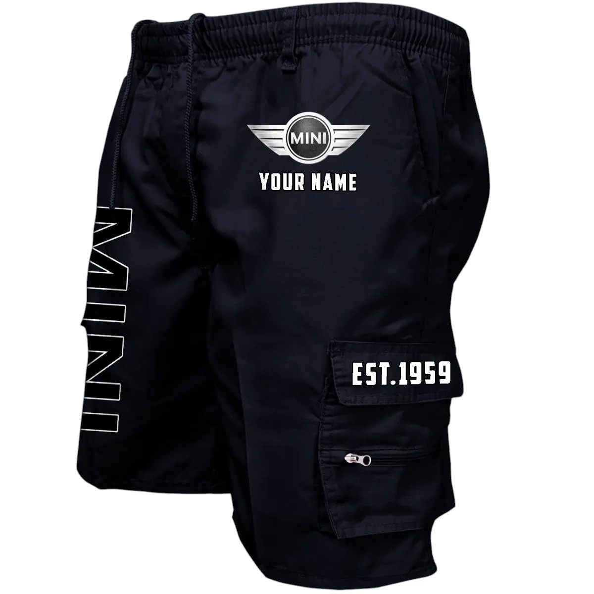 Car Zippy Compact Workwear Casual Shorts, Automotive Spirit Work Shorts CAR455 - Black