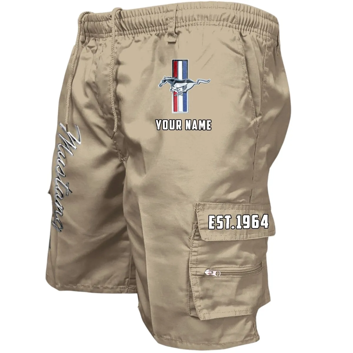 High-Performance Vehicle Workwear Casual Shorts, Automotive Lifestyle Utility Shorts CAR455 - Khaki