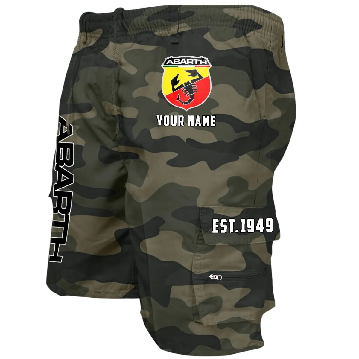 Hot Hatchback Workwear Casual Shorts, Rider Lifestyle Pocket Shorts CAR455 - Green Camouflage