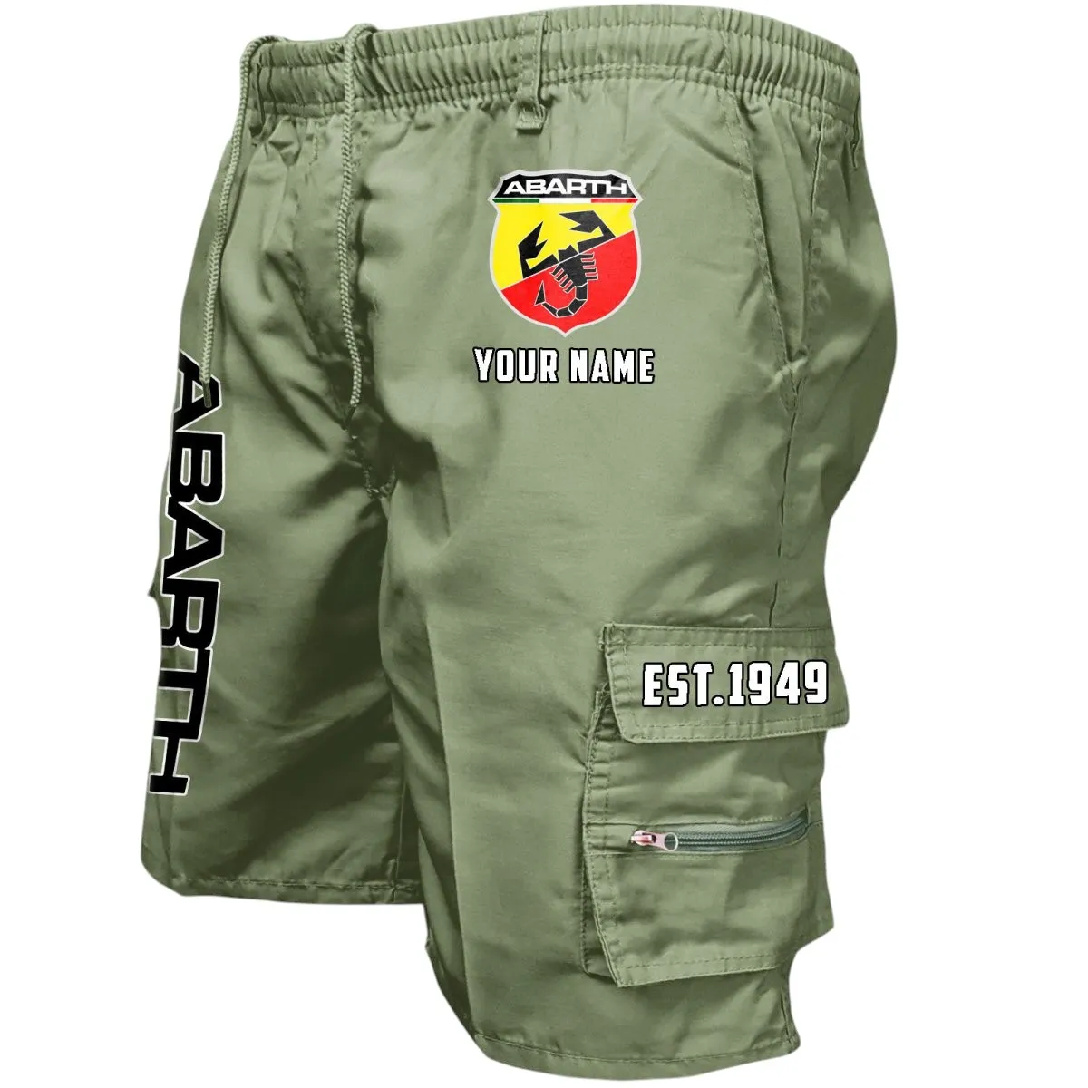 Motorsport Spirit Workwear Casual Shorts, Road-Tested Pocket Shorts CAR455 - Military Green