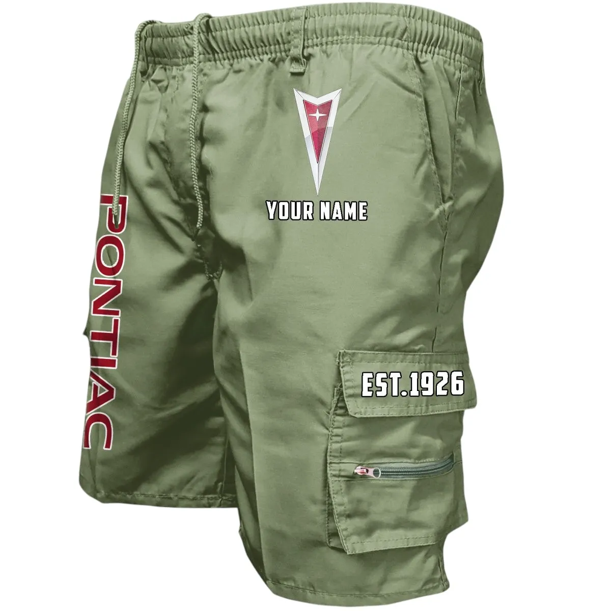 Iconic Road Car Workwear Casual Shorts, Rider Lifestyle Pocket Shorts CAR455 - Military Green