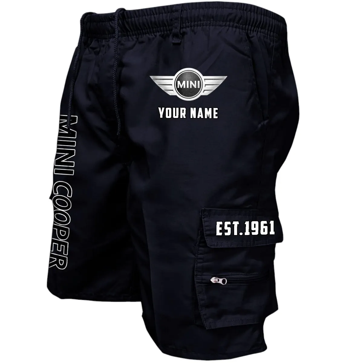 Compact Car Workwear Casual Shorts, Road Warrior Pocket Shorts CAR455 - Black