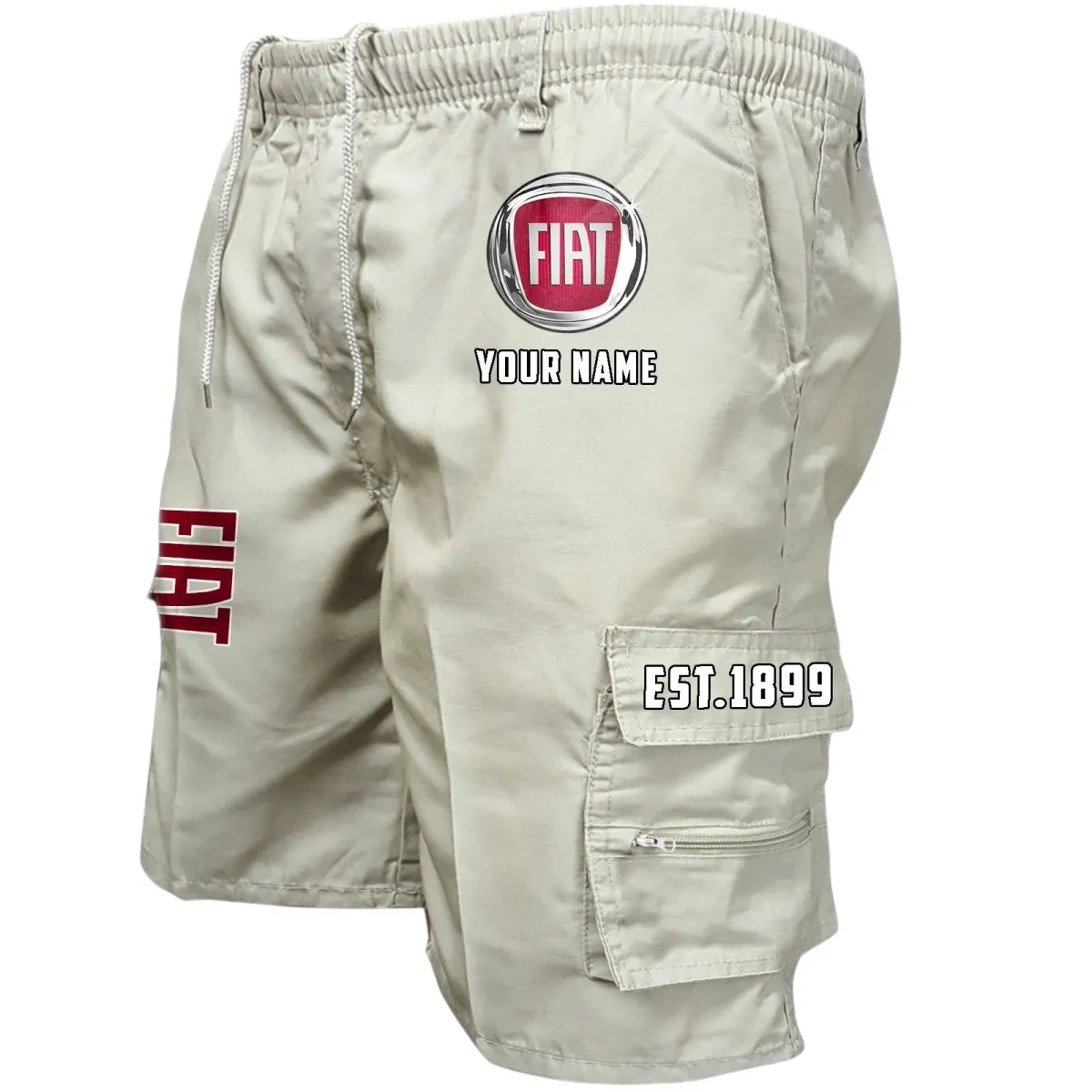 Retrova Cars Workwear Casual Shorts, Open Road Casual Shorts CAR455 - Off-White