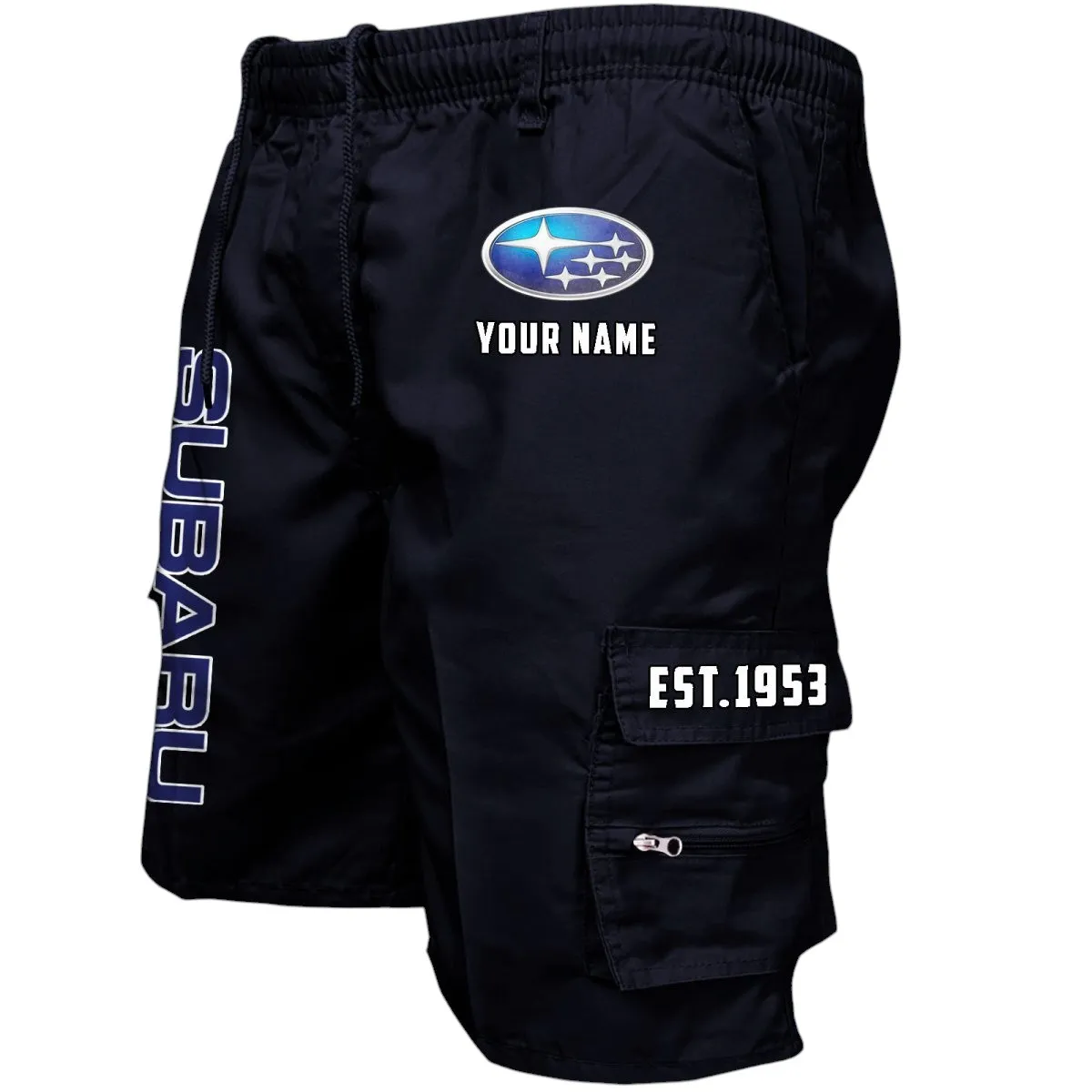 Trail-Ready Auto Workwear Casual Shorts, Road-Ready Shorts for Gearheads CAR455 - Black