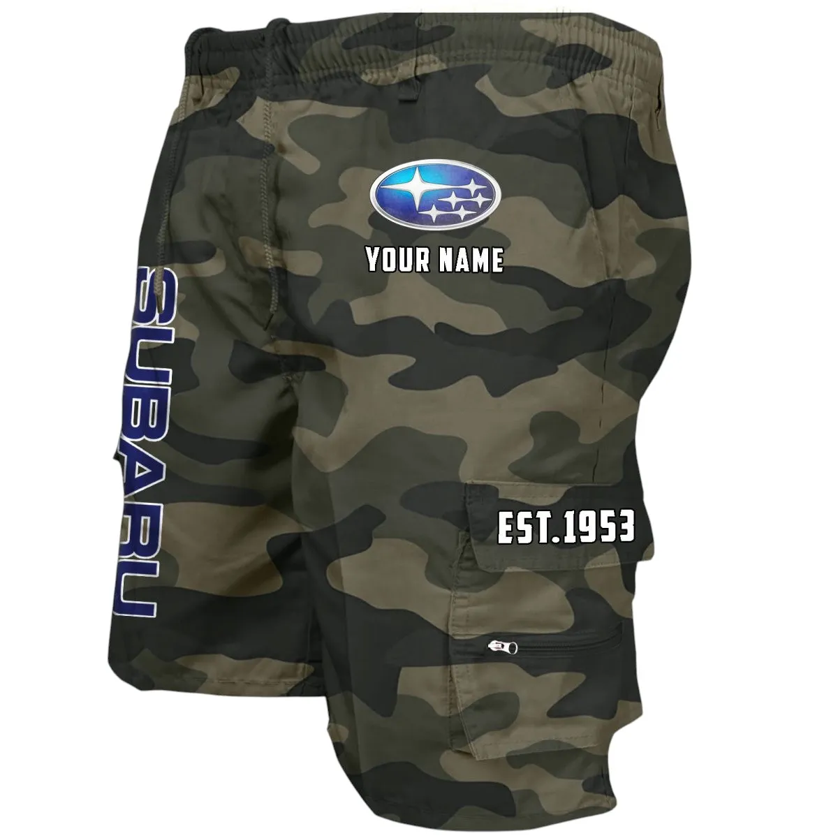 Adventure Wagon Workwear Casual Shorts, Road Warrior Pocket Shorts CAR455 - Green Camouflage