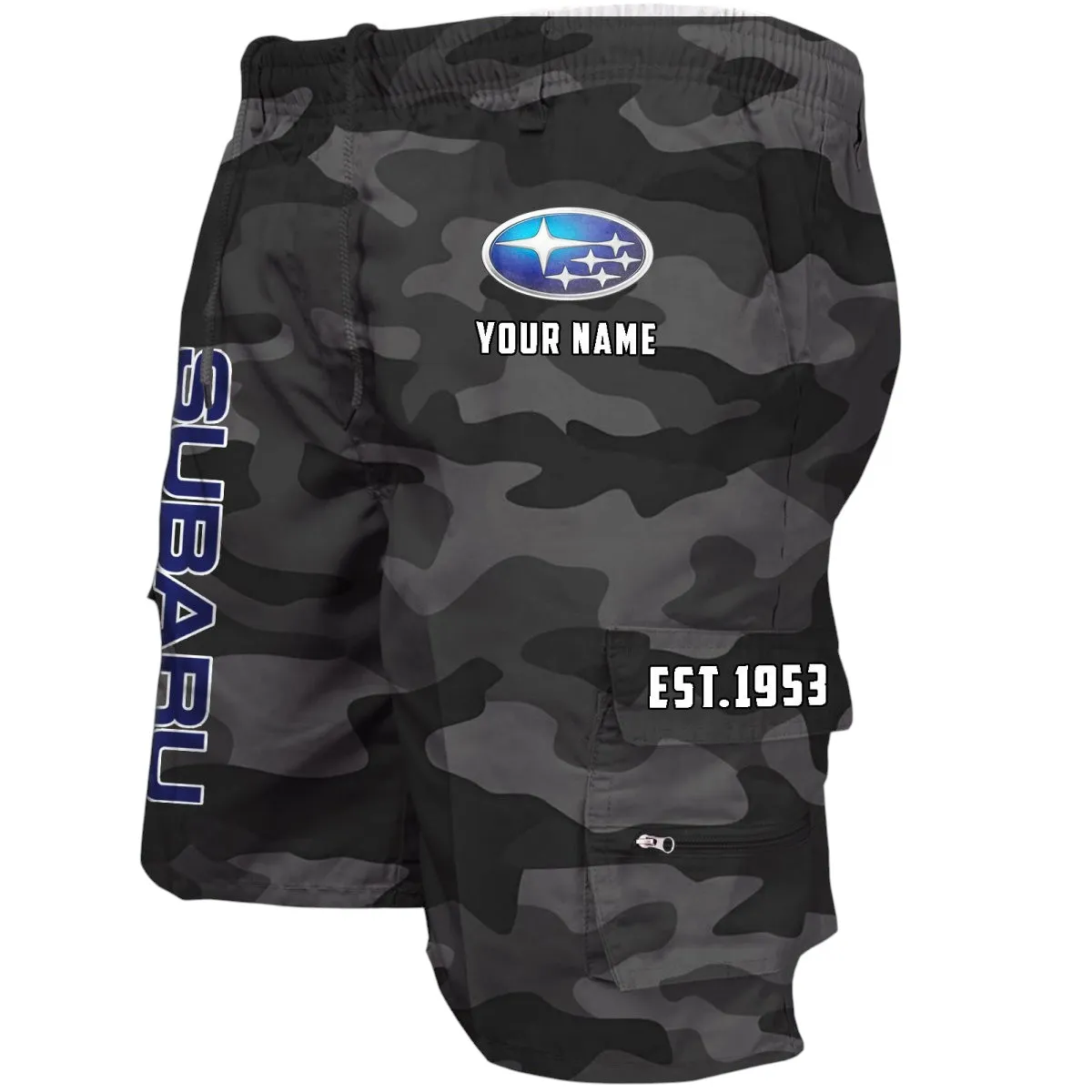Trail-Ready Auto Workwear Casual Shorts, Durable Garage Life Shorts CAR455 - Grey Camouflage
