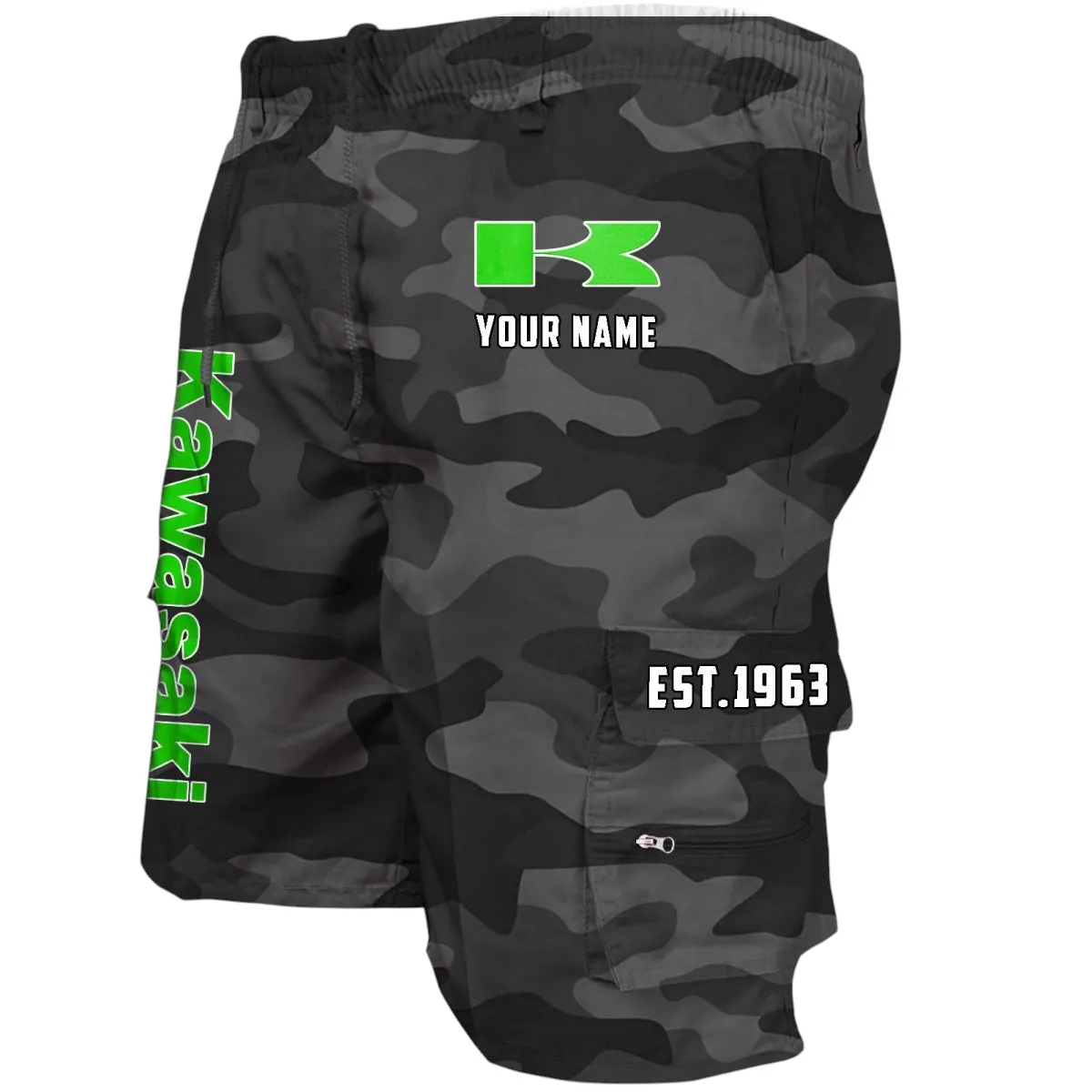 Rider’s Choice Bike Workwear Casual Shorts, Street-Strong Casual Shorts CAR455 - Grey Camouflage