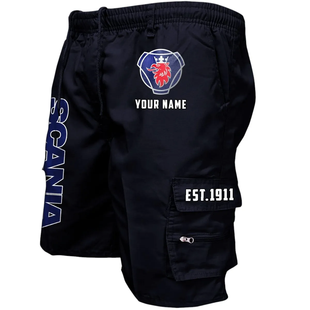 Freight Truck Workwear Casual Shorts, Open Road Utility Shorts CAR455 - Black